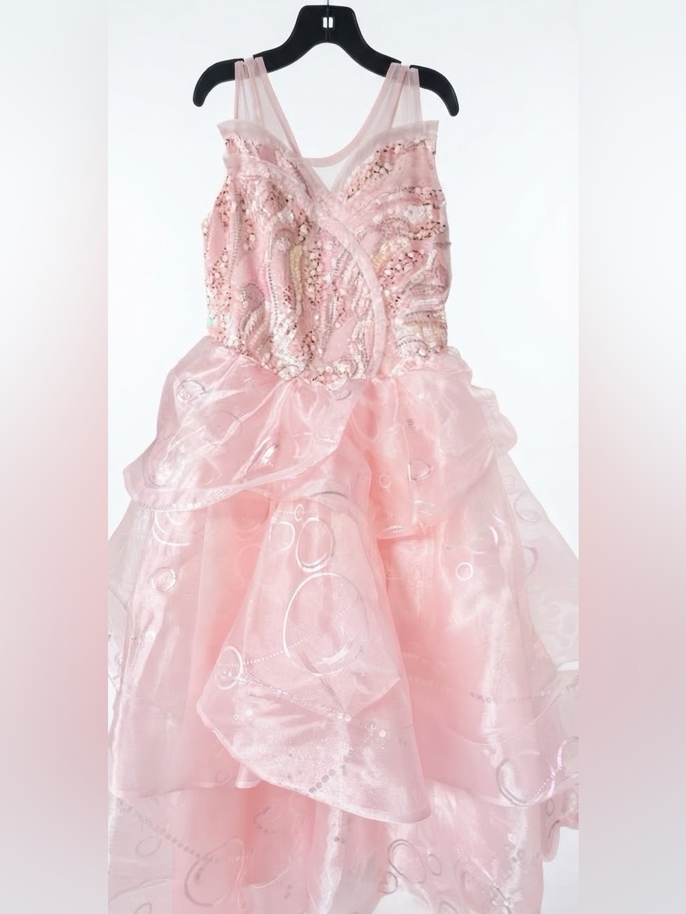 Girls Wicked Glinda Pink Dress and Bonus Tiara Costume Size L